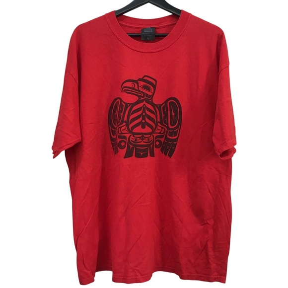 Native Northwest Red Eagle Bird graphic tee T-shirt size XL pacific northwest - Picture 1 of 4